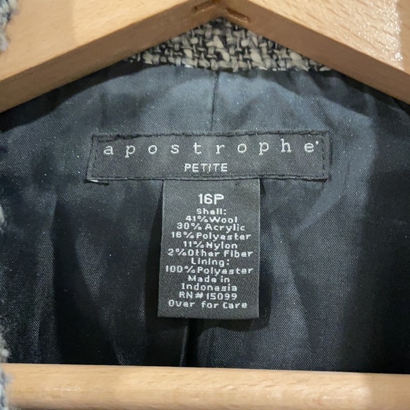 Apostrophe Tweed Jacket Zaza 16P - Picture 3 of 13